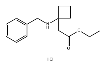 2-(1-(苄氨基)环丁基)乙酸乙酯盐酸盐 结构式