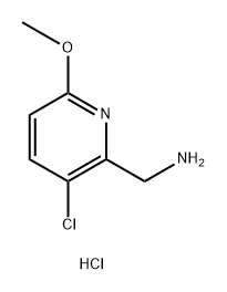(3-氯-6-甲氧基吡啶-2-基)甲胺二盐酸盐 结构式