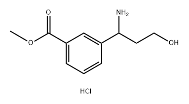 3-(1-氨基-3-羟丙基)苯甲酸甲酯盐酸盐 结构式