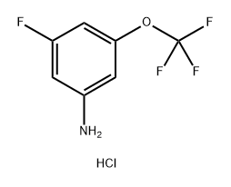 3-氟-5-(三氟甲氧基)苯胺盐酸盐 结构式