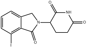 3-(7-碘-1-氧异喹啉-2-基)哌啶-2,6-二酮 结构式