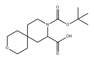 9-(叔丁氧基羰基)-3-氧杂-9-氮杂螺[5.5]十一烷-8-羧酸 结构式