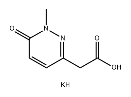 2-(1-甲基-6-氧代-1,6-二氢哒嗪-3-基)乙酸钾 结构式