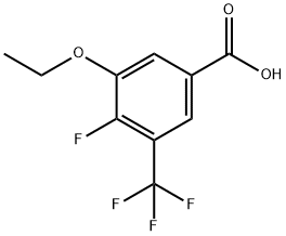 3-Ethoxy-4-fluoro-5-(trifluoromethyl)benzoic acid 结构式