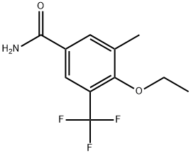 4-Ethoxy-3-methyl-5-(trifluoromethyl)benzamide 结构式