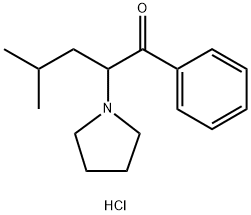1-PENTANONE, 4-METHYL-1-PHENYL-2-(1-PYRROLIDINYL)-, HYDROCHLORIDE (1:1) 结构式