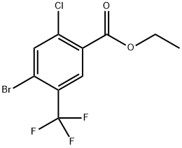 Ethyl 4-bromo-2-chloro-5-(trifluoromethyl)benzoate 结构式