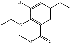 methyl 3-chloro-2-ethoxy-5-ethylbenzoate 结构式