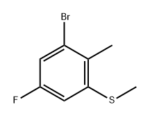 (3-Bromo-5-fluoro-2-methylphenyl)(methyl)sulfane 结构式