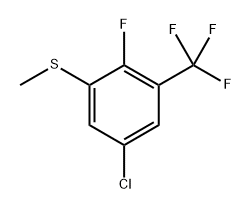 (5-Chloro-2-fluoro-3-(trifluoromethyl)phenyl)(methyl)sulfane 结构式