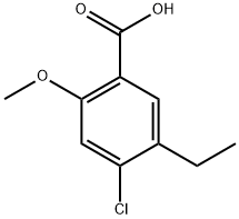 4-Chloro-5-ethyl-2-methoxybenzoic acid 结构式