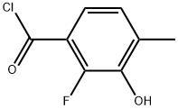 2-Fluoro-3-hydroxy-4-methylbenzoyl chloride 结构式