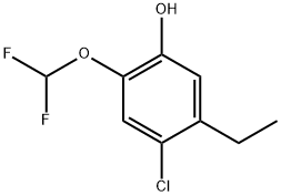 4-Chloro-2-(difluoromethoxy)-5-ethylphenol 结构式