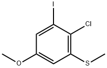 (2-Chloro-3-iodo-5-methoxyphenyl)(methyl)sulfane 结构式