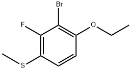 (3-Bromo-4-ethoxy-2-fluorophenyl)(methyl)sulfane 结构式