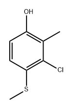 3-chloro-2-methyl-4-(methylthio)phenol 结构式