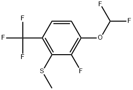 1-(Difluoromethoxy)-2-fluoro-3-(methylthio)-4-(trifluoromethyl)benzene 结构式