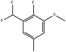 1-(Difluoromethyl)-2-fluoro-5-methyl-3-(methylthio)benzene 结构式