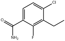 4-Chloro-3-ethyl-2-fluorobenzamide 结构式