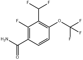 3-(Difluoromethyl)-2-fluoro-4-(trifluoromethoxy)benzamide 结构式