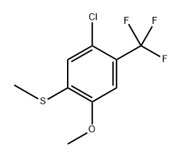 (5-chloro-2-methoxy-4-(trifluoromethyl)phenyl)(methyl)sulfane 结构式