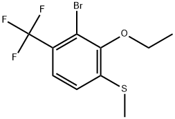 2-Bromo-3-ethoxy-4-(methylthio)-1-(trifluoromethyl)benzene 结构式