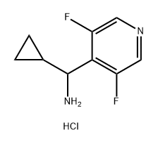 4-Pyridinemethanamine, α-cyclopropyl-3,5-difluoro-, hydrochloride (1:2) 结构式