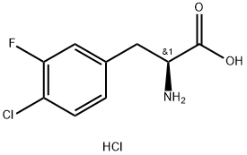 (2S)-2-AMINO-3-(4-CHLORO-3-FLUOROPHENYL)PROPANOIC ACID HYDROCHLORIDE 结构式