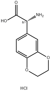 (R)-2-amino-2-(2,3-dihydrobenzo[b][1,4]dioxin-6-yl)aceticacid hydrochloride 结构式
