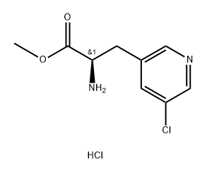 (R)-2-氨基-3-(5-氯吡啶-3-基)丙酸甲酯二盐酸盐 结构式