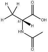 N-乙酰-丙氨酸-[D4] 结构式