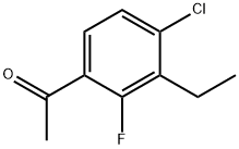 1-(4-Chloro-3-ethyl-2-fluorophenyl)ethanone 结构式