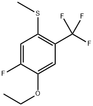(5-Chloro-4-ethoxy-2-(trifluoromethyl)phenyl)(methyl)sulfane 结构式