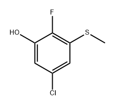 5-Chloro-2-fluoro-3-(methylthio)phenol 结构式