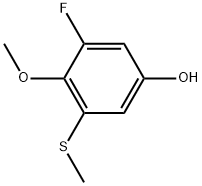 3-Fluoro-4-methoxy-5-(methylthio)phenol 结构式