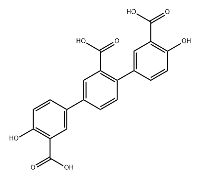 4,4'-二羟基-[1,1'-:4'-,1'-三苯基]-2',3'-三羧酸 结构式