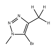 5-溴-1-甲基-4-(甲基-D3)-1H-1,2,3-三唑 结构式