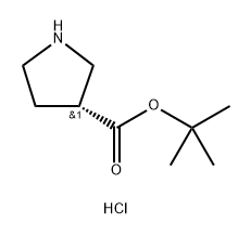 (R)-吡咯烷-3-羧酸叔丁酯盐酸盐 结构式