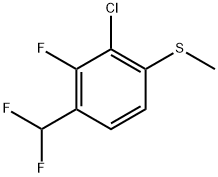 2-Chloro-4-(difluoromethyl)-3-fluoro-1-(methylthio)benzene 结构式