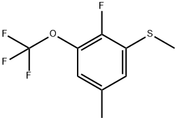 2-Fluoro-5-methyl-1-(methylthio)-3-(trifluoromethoxy)benzene 结构式