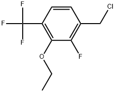 1-(Chloromethyl)-3-ethoxy-2-fluoro-4-(trifluoromethyl)benzene 结构式