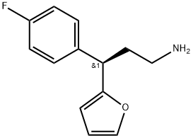 (R)-3-(4-Fluorophenyl)-3-(2-furyl)propan-1-amine 结构式