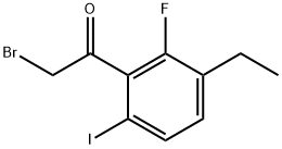 2-Bromo-1-(3-ethyl-2-fluoro-6-iodophenyl)ethanone 结构式