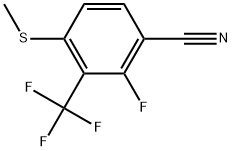 2-Fluoro-4-(methylthio)-3-(trifluoromethyl)benzonitrile 结构式