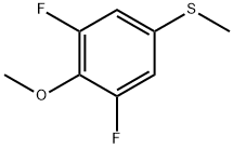 1,3-Difluoro-2-methoxy-5-(methylthio)benzene 结构式