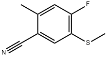 4-fluoro-2-methyl-5-(methylthio)benzonitrile 结构式