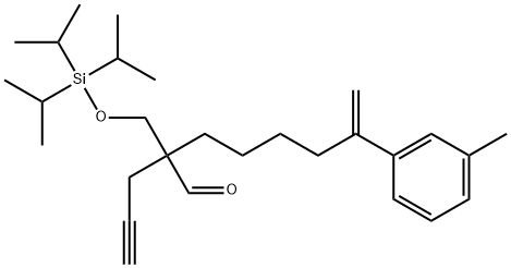 3-Methyl-ζ-methylene-α-2-propyn-1-yl-α-[[[tris(1-methylethyl)silyl]oxy]methyl]benzeneheptanal 结构式