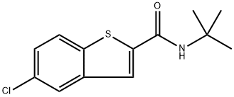 5-Chloro-N-(1,1-dimethylethyl)benzo[b]thiophene-2-carboxamide 结构式