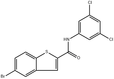 5-Bromo-N-(3,5-dichlorophenyl)benzo[b]thiophene-2-carboxamide 结构式