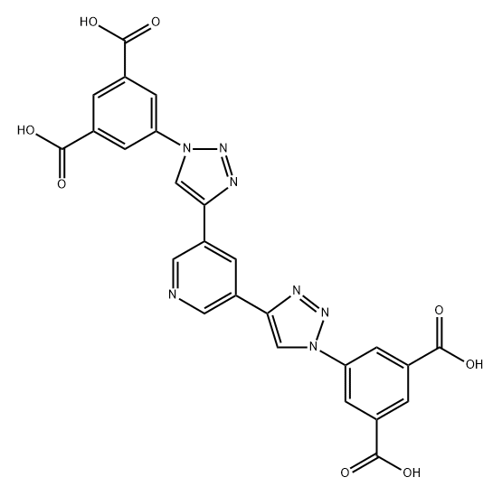 5,5'-(PYRIDINE-3,5-DIYLBIS(1H-1,2,3-TRIAZOLE-4,1-DIYL))DIISOPHTHALIC ACID 结构式